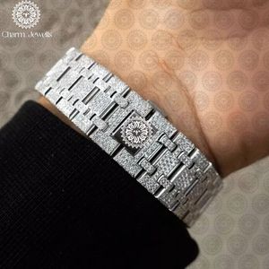 ชาร์ม จิวเวลส์ ลักชัวรีนาฬิกาข้อมือผู้ชายสแตนเลสสตีลทรงสี่เหลี่ยม 40 มม. หน้าปัด 20 ซม. สายนาฬิกาแบบกลไก 10 บาร์ กันน้ำอัตโนมัติ - Product Image 2