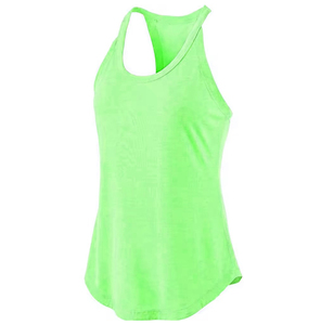 Camiseta sin Mangas Blanca para Mujer, Cuello Redondo, Transpirable, Tejida, Largo Regular, Color Sólido, Estilo Deportivo Casual - Product Image 3