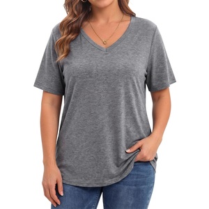 Camiseta de Cuello en V para Mujer 100% Algodón de Lujo – Camiseta de Cuello en V para Mujer de Algodón Suave y Cómodo – Prenda Esencial para el Día a Día, Exportación de BD - Product Image 1