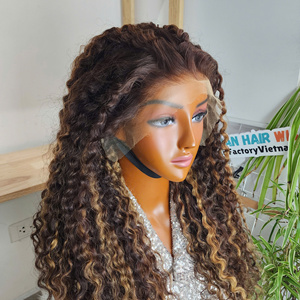 Pelucas sin pegamento de cabello humano rizado birmano con encaje frontal, peluca de cabello humano con puntas rizadas en espiral, pelucas con cierre de encaje para mujeres - Product Image 1