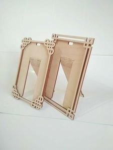 Marco de Fotos de Madera Hecho a Mano de la Mejor Calidad, Rectangular, para Exhibición en Mesa, Diseño Creativo Vertical para Decoración del Hogar y Oficina - Product Image 2