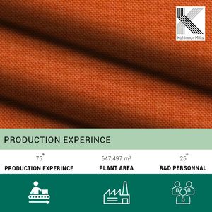 Tela de Lino y Algodón Tipo Panamá, 345 GSM, Color Naranja, Lona Resistente y Transpirable, Fabricación OEM/ODM, Venta al Por Mayor - Product Image 5