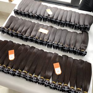 Precio barato disponible negro hueso recto vietnamita extensiones de cabello humano grado 12A cabello virgen crudo - Product Image 4