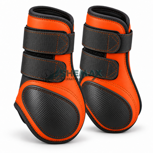 Bottes de brossage pour l'entraînement des chevaux avec tissu résistant, rembourrage doux et fermetures ajustables sécurisées pour une utilisation quotidienne pratique - Product Image 1