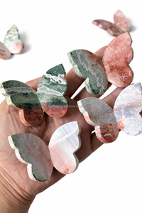 Jaspe Unicornio Natural, Tallado de Mariposa 3D, Cristal Hecho a Mano, Figura de Piedra Preciosa, Decoración Feng Shui Curativa, Tamaño Personalizado - Product Image 2