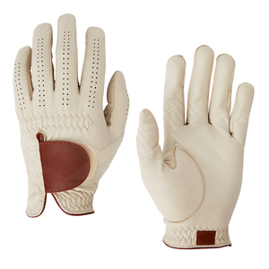 Gant de golf pour main droite en cuir véritable, respirant, antidérapant, unisexe, fermeture à crochets et boucles - Product Image 5