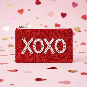 Mini porte-monnaie perlé avec inscription « Cheers » brodée en or, petite pochette de rangement - Product Image 2