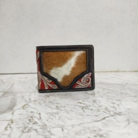 Dompet pria kulit sapi coklat dompet ritsleting panjang desainer kulit bergigi dengan fitur antimaling tempat uang tunai modis hadiah Dia