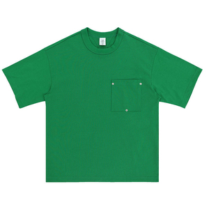 T-shirt col rond OEM en gros, streetwear, effet vieilli, logo personnalisé, coupe ample, grande taille pour homme, tissu épais - Product Image 1