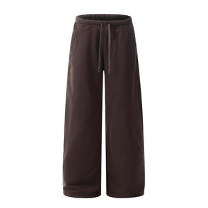 RELEVO INDUSTRIES 2026 Cotton French Terry <b>Skinny</b> <b>Fit</b> Winter Track Pants Elastic Waistband Stacked Sweatpants Pocket Men's Pants - Product Image 2
