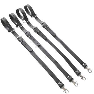 Juego de correas de cuero para cama, correas ajustables para muñecas y tobillos con clips metálicos - Product Image 4