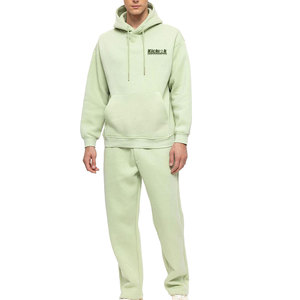 Ensemble de survêtement d'hiver pour homme de haute qualité, à capuche, uni, 100% coton, écologique, vêtements décontractés pour un style détendu et les activités - Product Image 1
