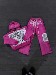 Custom High Quality Mens Zip up Baggy Oversized Side Stripe Sweatsuit Hoodie and <b>Sweatpants</b> <b>Set</b> Men's Tracksuit - Product Image 2