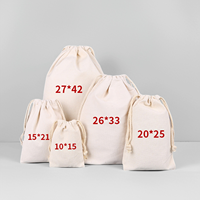 Sacs à cordon en coton et lin personnalisés en gros, multicolores, pour emballage cadeau, avec logo personnalisé, petites pochettes anti-poussière écologiques