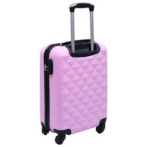 Valigia trolley rigida in ABS rosa - Product Image 4