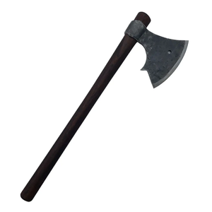 Hacha Vikinga Hecha a Mano con Mango de Madera de Fresno Grabado y Funda de Cuero con Grabado en la Cabeza - Product Image 2