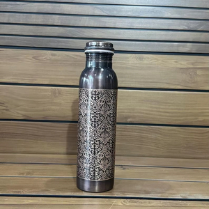 Botella de Agua de Cobre Puro de Alta Calidad, Diseño Único con Tapa para Beber Directamente, Beneficios para la Salud, Ideal para Fiestas, Fabricante - Product Image 1