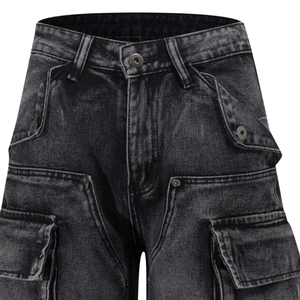 Jeans en denim à jambe large, coupe vintage délavée, taille haute, style ample et baggy, pantalon décontracté streetwear, vente en gros fabricant - Product Image 6