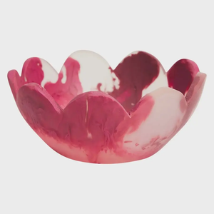 Bol en résine époxy artisanal avec pétales de fleurs |   Bol de rangement décoratif pour accentuer et embellir la table - Product Image 4