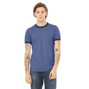 Bella + toile hommes Jersey à manches courtes sonnerie T-Shirt col rond sport Tee respirant ajusté Fitness Tee Crewneck Style - Product Image 4