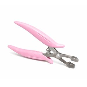 Pince professionnelle pour enlever les extensions de cheveux avec étui, usage en salon, poignée rose, prix d'usine OEM - Product Image 1