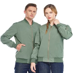 แจ็กเก็ตบอมเบอร์แบบไม่มีปกกันลมสำหรับผู้ชายฤดูใบไม้ผลิทรงหลวมสไตล์ลำลองเปลือกผ้าฝ้ายไนลอน - Product Image 2