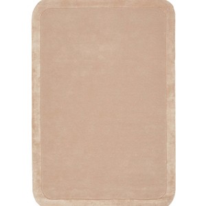 Modern Solid Beige Area Rug Plush Soft Viscose Wool Tufted Carpet Rectangle Living Room Bedroom Nursery Floor Luxury Home Decor - Product Image 1