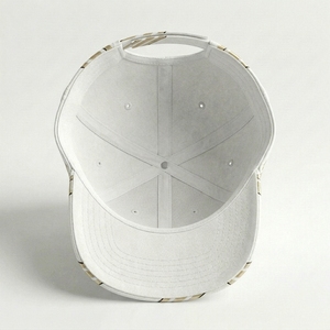 Gorra de Béisbol Blanca Exclusiva de 6 Paneles con Rayas Doradas, Diseño Estructurado, Unisex, Moda Casual, Bajo MOQ, OEM - Product Image 2