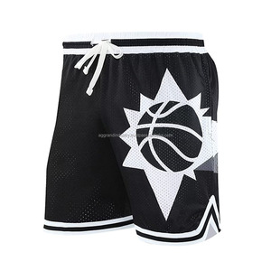 Pantalones Cortos de Baloncesto de Malla Personalizados al por Mayor, Unisex, de Alta Calidad, Doble Capa, Poliéster Transpirable, Tallas Grandes, Técnicas de Impresión Rápida - Product Image 1