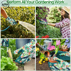 Guantes de Jardinería con Diseño Floral de Primera Calidad, Guantes de Trabajo para Jardín con Palma Reforzada y Dedos Completos, Guantes para Exteriores - Product Image 5