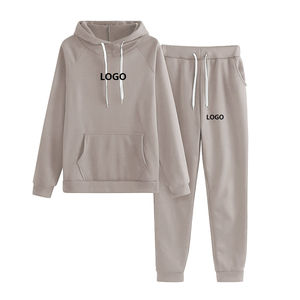 Conjunto de Sudadera con Capucha y Pantalones de Chándal de 2 Piezas para Mujer, Color Sólido, Corte Holgado, Informal, para Todas las Temporadas, con Bolsillo - Product Image 2