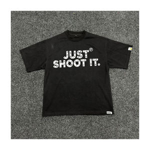 T-shirt pour homme OEM 100% coton, impression sérigraphique, tissu épais, style streetwear, t-shirts en stock pour homme - Product Image 2