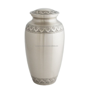 Urnas de cremación para adultos de latón clásico y de alta calidad con tira y urnas funerarias de metal con acabado de mármol dorado verde para cenizas humanas - Product Image 6