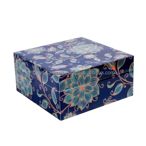 Wooden Enamel Jewelry <b>Box</b> Handcrafted Decorative Storage <b>Box</b> for Rings <b>Earrings</b> Necklace Vintage Style Organizer <b>Gift</b> <b>Box</b> - Product Image 6