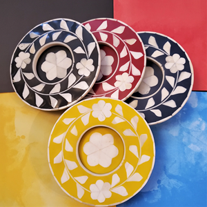 Posavasos Rectangular Personalizado con Incrustaciones de Hueso, Ecológico, de 5 mm de Grosor, Diseño Moderno para Mesa de Té, Importado de la India - Product Image 5