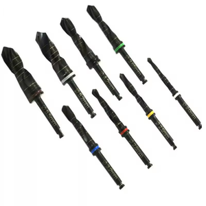 Kit de 8 Brocas Manuales para Implantes Dentales, Expansor de Hueso, Acero Inoxidable Negro, Instrumental Quirúrgico para Laboratorio - Product Image 2