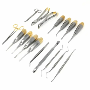 Kit d'instruments chirurgicaux dentaires 17 pièces en acier inoxydable réutilisable certifié CE – Élévateurs, pinces, ciseaux, outils buccaux manuels - Product Image 5