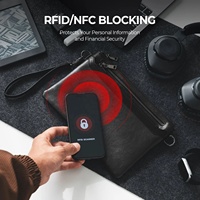 TILONSTAR TMB113 Tas Kulit Pria Portabel dengan Ritsleting dan Tali Pergelangan Tangan untuk Bisnis