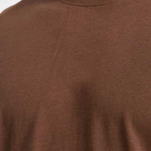 T-shirt Homme Oversize 100% Coton Épais Couleur Unie Anti-boulochage Épaules Tombantes Longueur Longue Manches Courtes Tricoté - Product Image 5