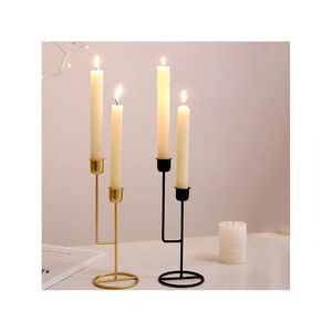 Porte-bougie moderne en métal doré de style nordique, chandelier décoratif de luxe pour centre de table de mariage, élégant pour table à manger et décoration intérieure - Product Image 3