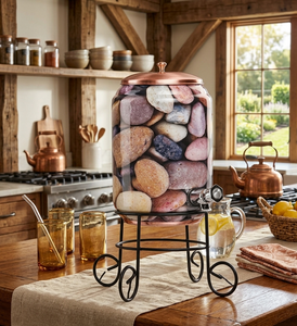 Pure Copper Eco-Friendly Floral Night Print Desktop <b>Water</b> Dispenser Cold Type for Household Outdoor & Hotel Use - Product Image 2