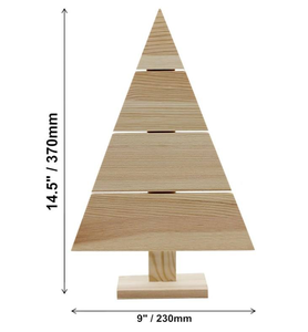 Décoration de Noël en bois faite à la main, écologique, sur pied, personnalisable, idéale comme cadeau - Product Image 2