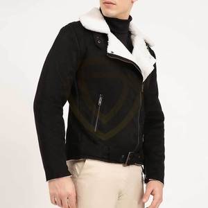 Wholesale Men's <b>Suede</b> Leather Fashion <b>Jacket</b> Custom Colors Latest Design Fur Collar Winter <b>Suede</b> Leather <b>Jacket</b> - Product Image 5