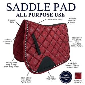 Almohadilla de Silla de Montar al por Mayor para Equitación, Manta de Algodón y Poliéster Acolchada, Transpirable, Duradera, Antifricción, con Logotipo Personalizado OEM - Product Image 2