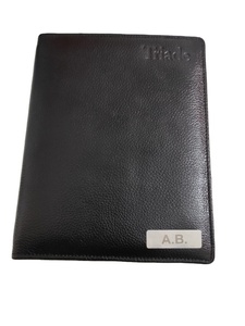 Porte-documents multifonction en cuir véritable NDM avec boucle pour stylo Noir Rangement de documents de bureau et article cadeau pour les entreprises - Product Image 2