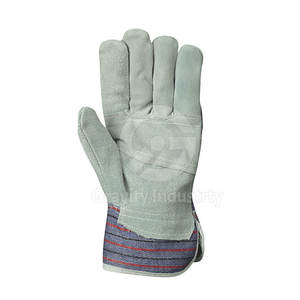 Gants de travail en cuir personnalisés avec logo, à bas prix, pour la sécurité des mains des hommes. - Product Image 3