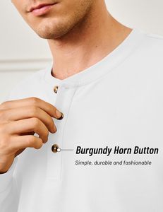 Camiseta de Moda para Hombre, Corte Largo, Estilo Urbano Moderno, Cuello Redondo, Tela de Algodón Suave, Manga Larga, Uso Diario Informal - Product Image 3