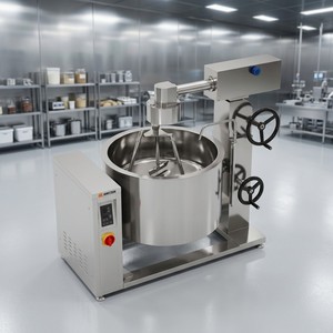 Olla de vapor encamisada con inducción rotativa Amicook 380V/440V, modelo resistente al calor, para cocinar al vapor carnes, eficiente y resistente al calor. - Product Image 3