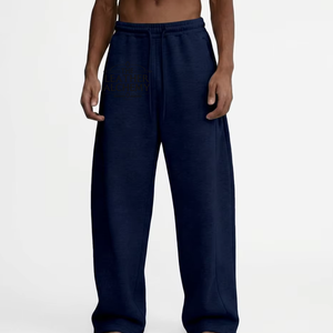 Men Fleece <b>Baggy</b> Sweatpants Relaxed Oversized Fit Soft Warm Comfortable Casual Streetwear Everyday Wear <b>Jogger</b> Pants For Winter - Product Image 1