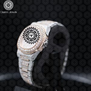 Reloj de Lujo para Hombre Charm Jewels, Acero Inoxidable, Bisel con Diamantes, Esfera Mandala, Caja de 38 mm, Movimiento Mecánico, Resistente al Agua 10 Bar - Product Image 4